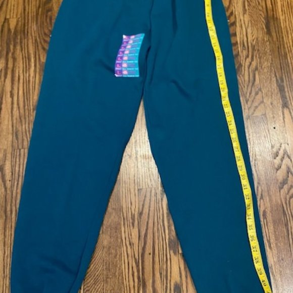 NWT Vintage 90s Hanes Her Way Sweatpants - Turquoise - Picture 3 of 6